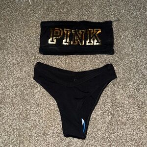 Victoria’s Secret PINK black bikini size small